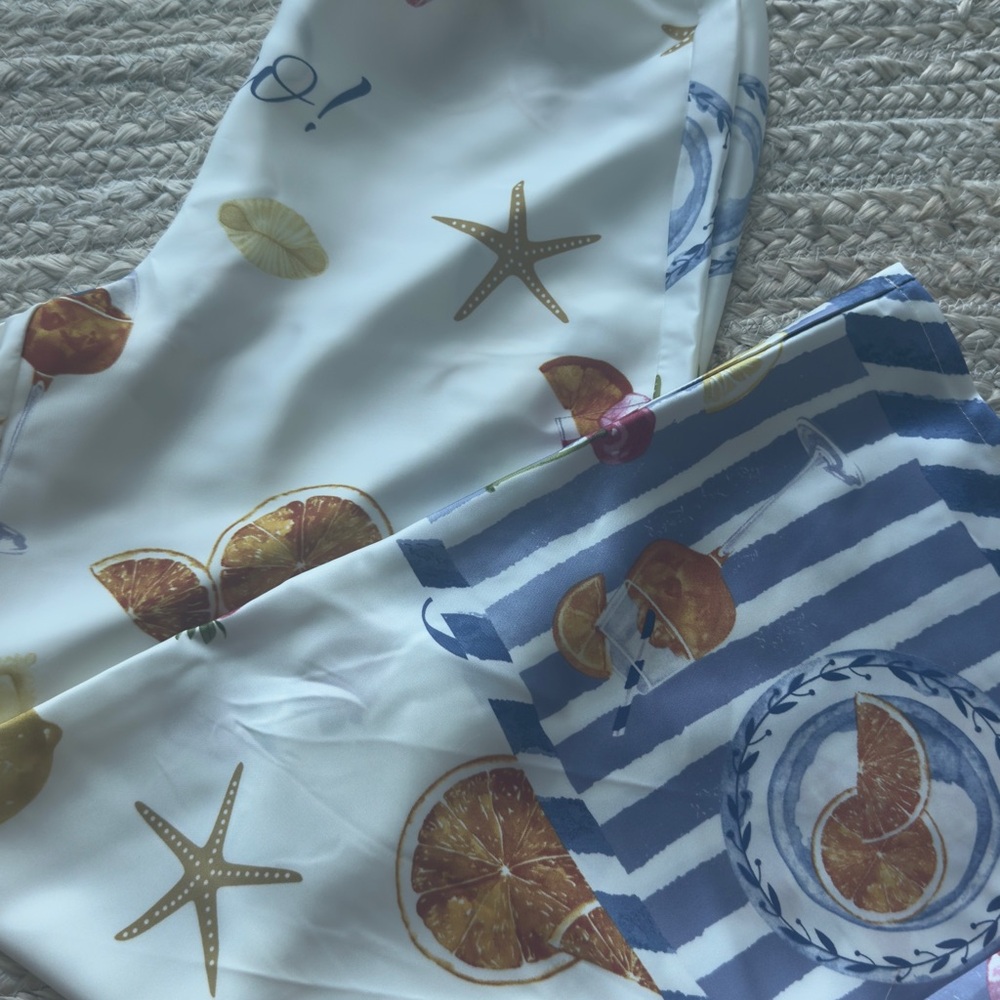 White and Blue Nautical Pants